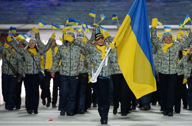 Сборная Украины на церемонии открытия Олимпиады-2014